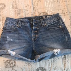 MissMe Denim Button Fly Shorts
